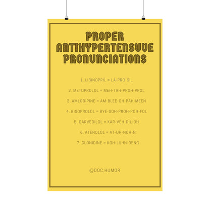 Proper pronunciation poster