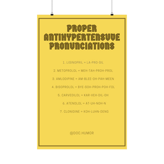 Proper pronunciation poster